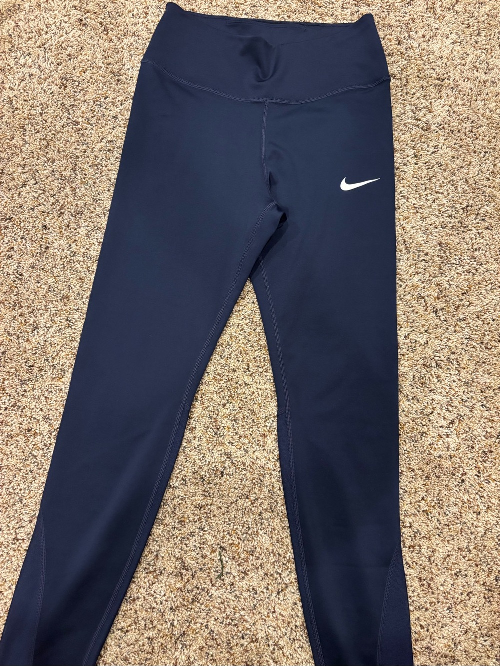 Nike Navy Leggings with White Swoosh